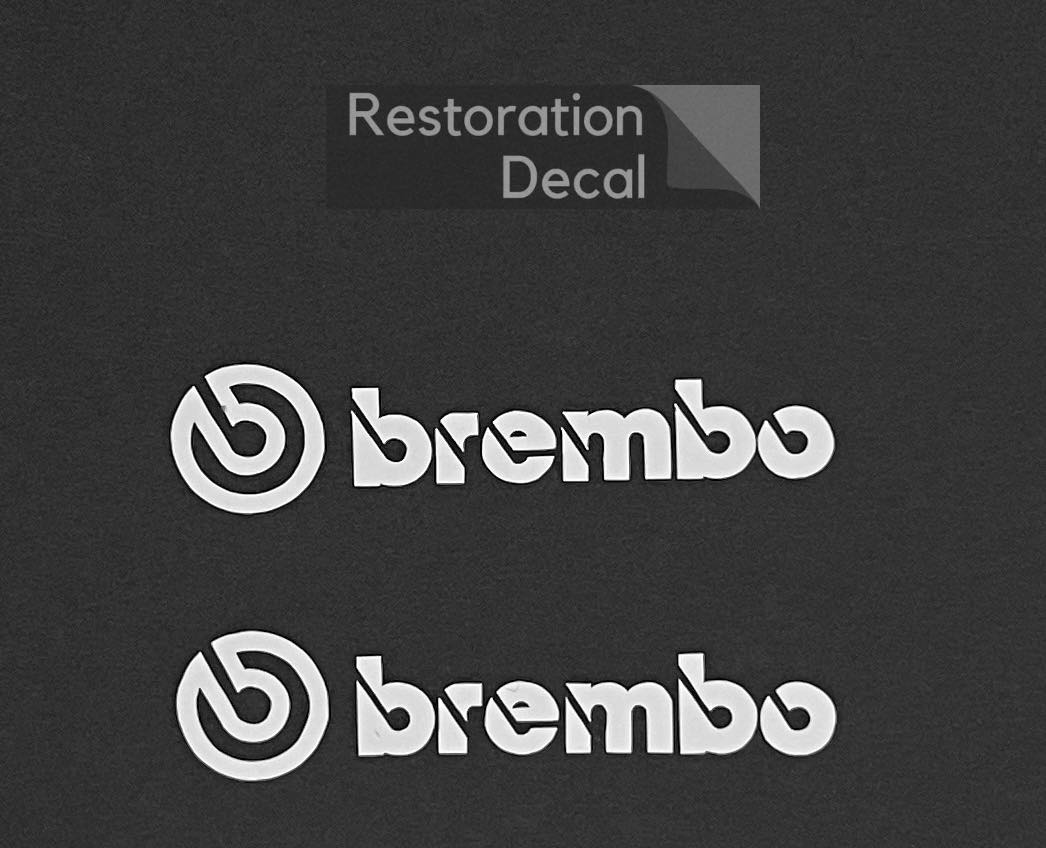 FPV Ford Falcon Brembo Stickers | 4 Pot Front Brake Caliper | White
