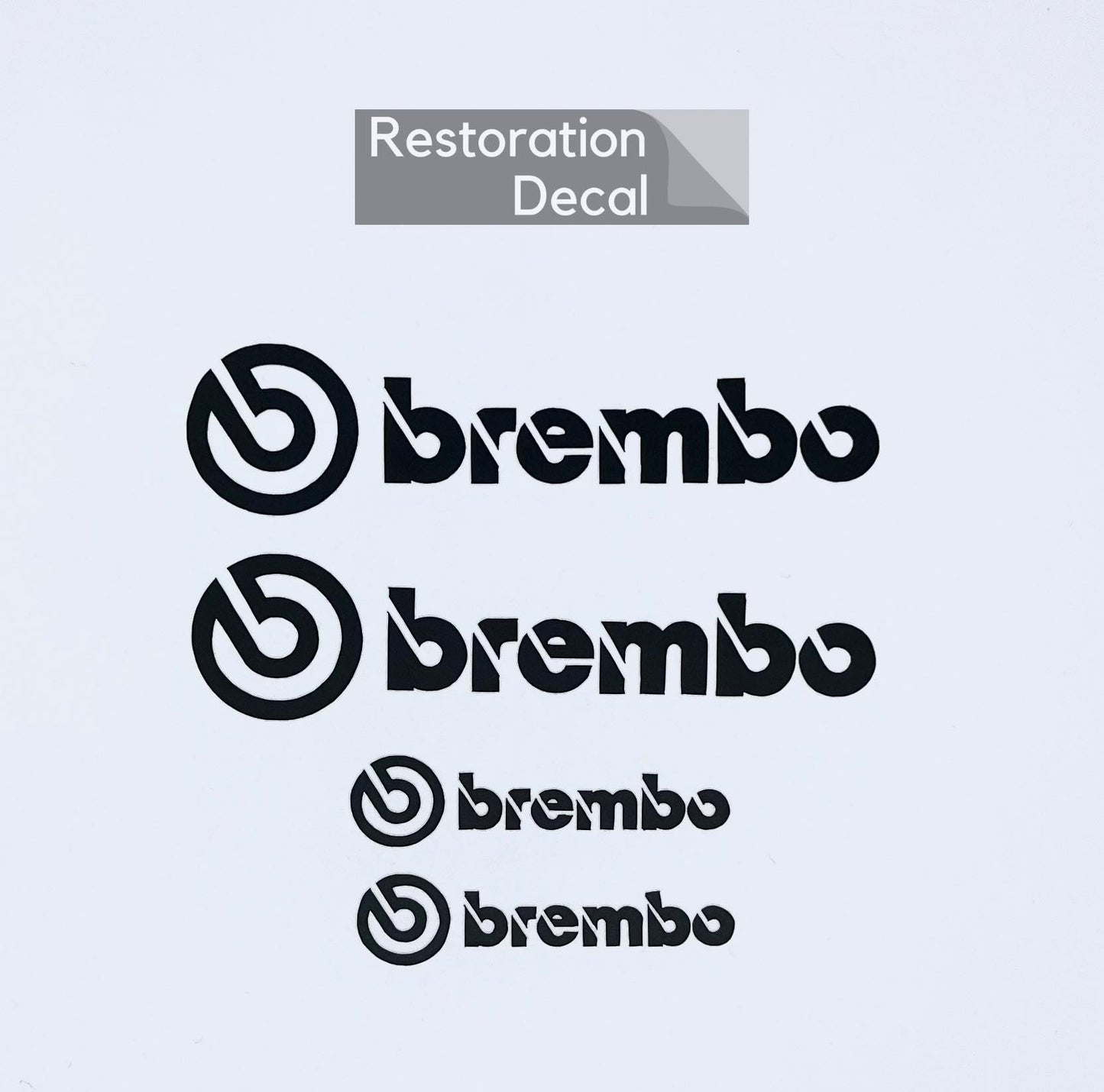 Mitsubishi Lancer Evo 5-10 Front & Rear Brembo Brake Caliper Stickers | Black