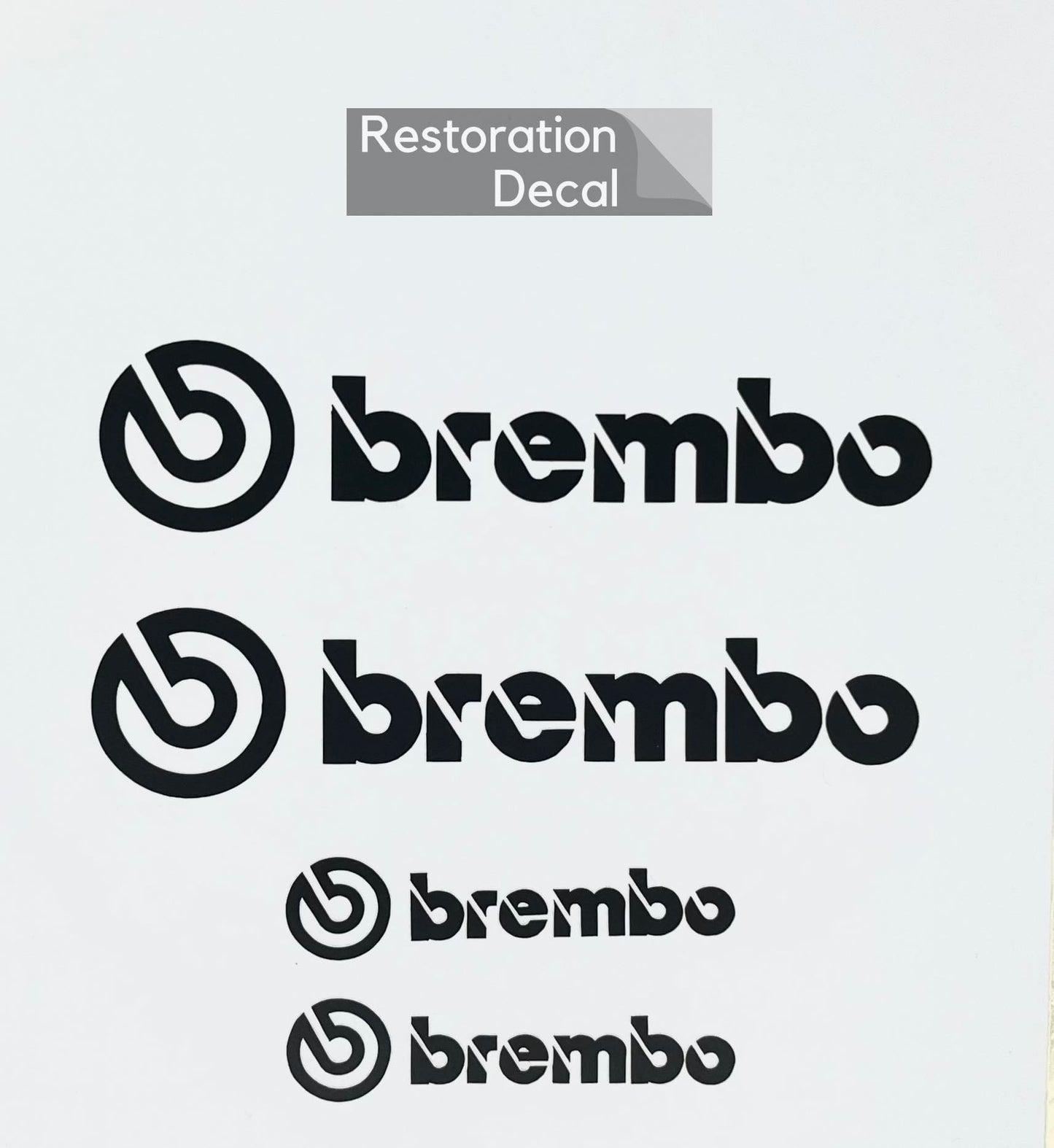 Subaru STi Brembo Front & Rear Brake Caliper Stickers | Black