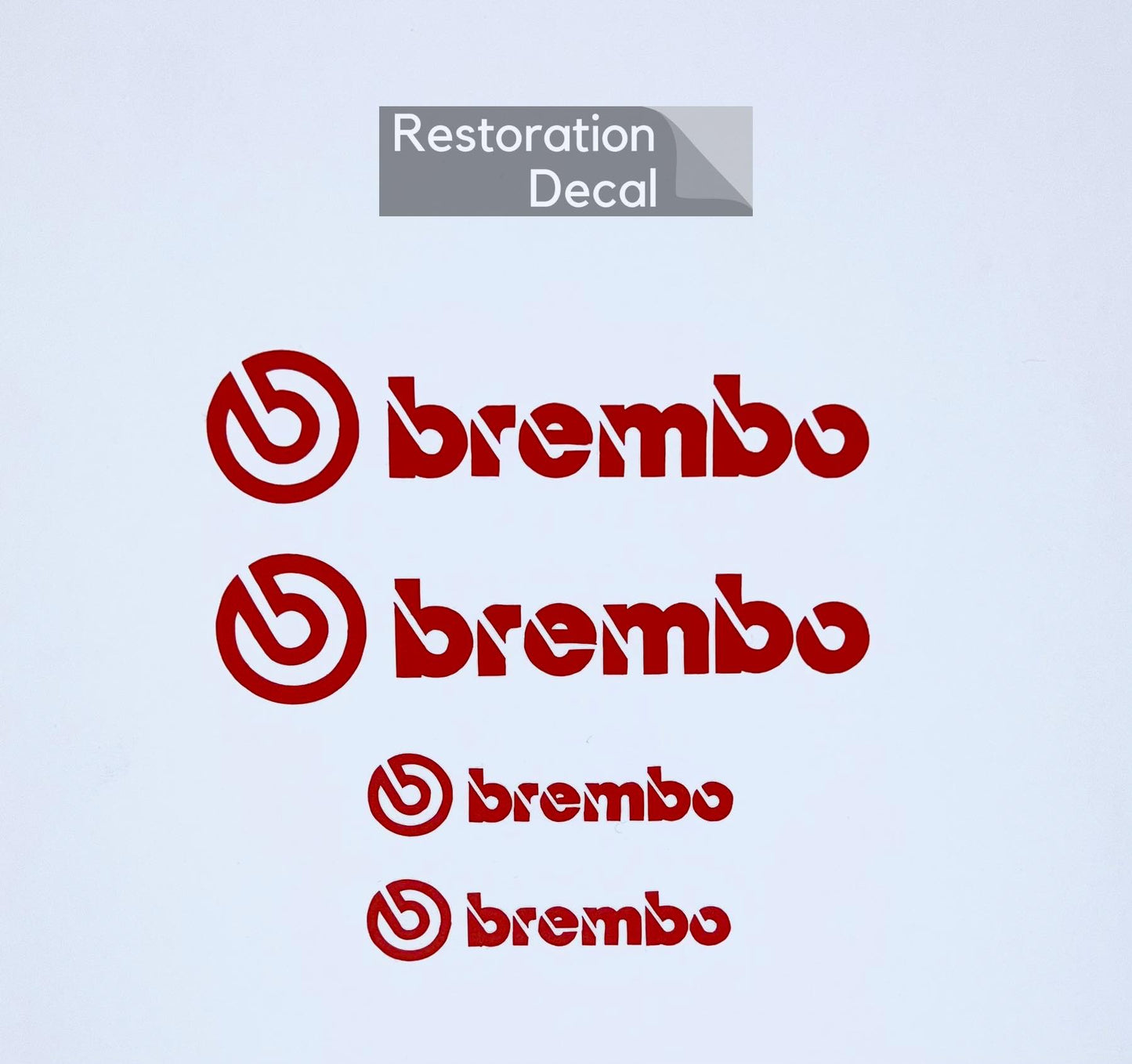 Mitsubishi Lancer Evo 5-10 Front & Rear Brembo Brake Caliper Stickers | Red