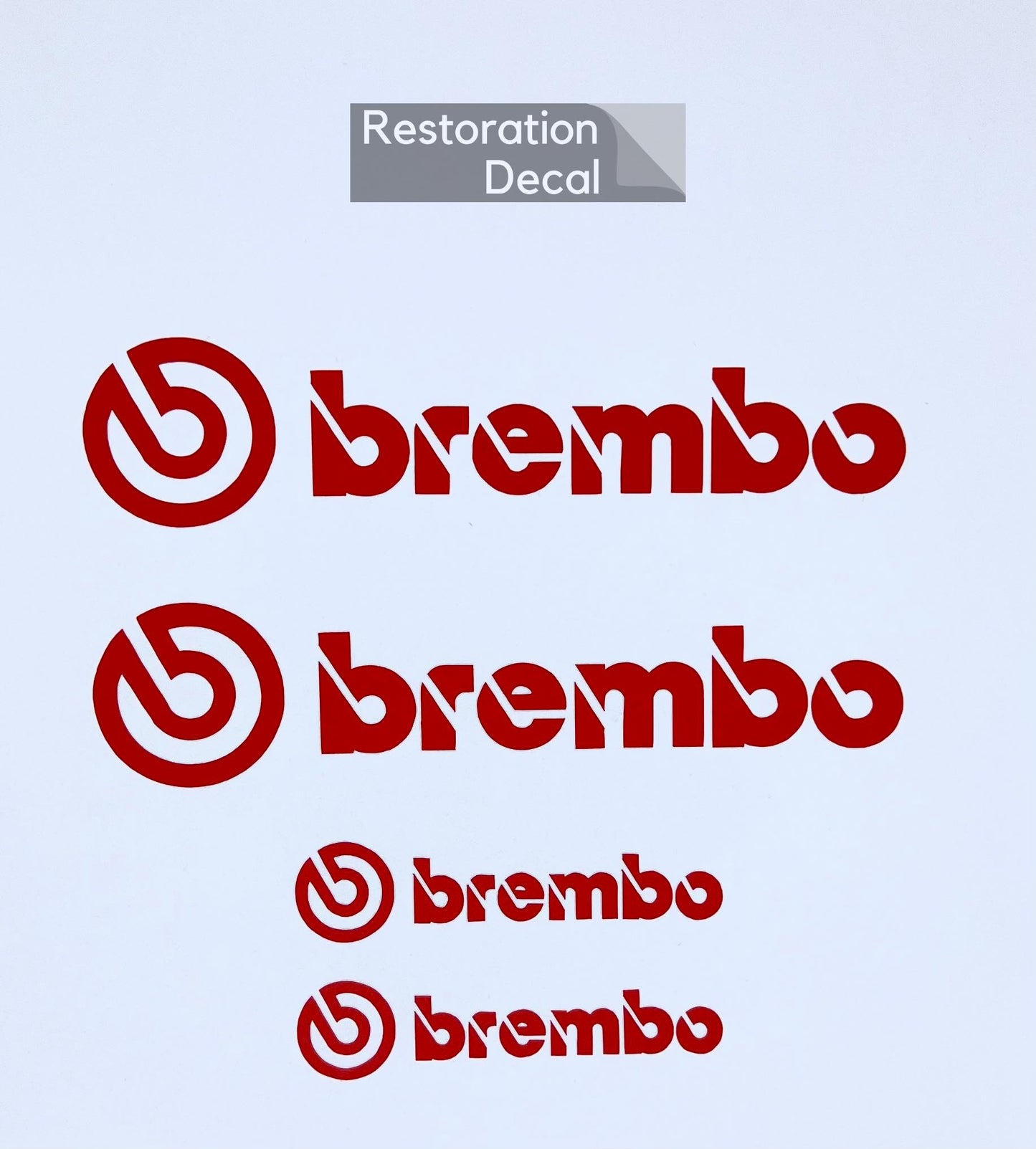 Subaru STi Brembo Front & Rear Brake Caliper Stickers | Red