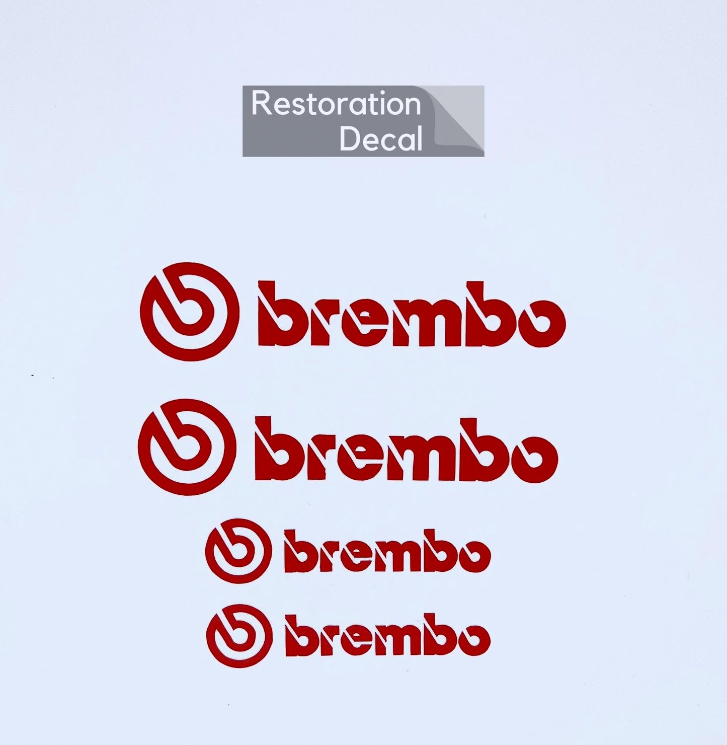Nissan GTR Front & Rear Brembo Brake Caliper Stickers | Red