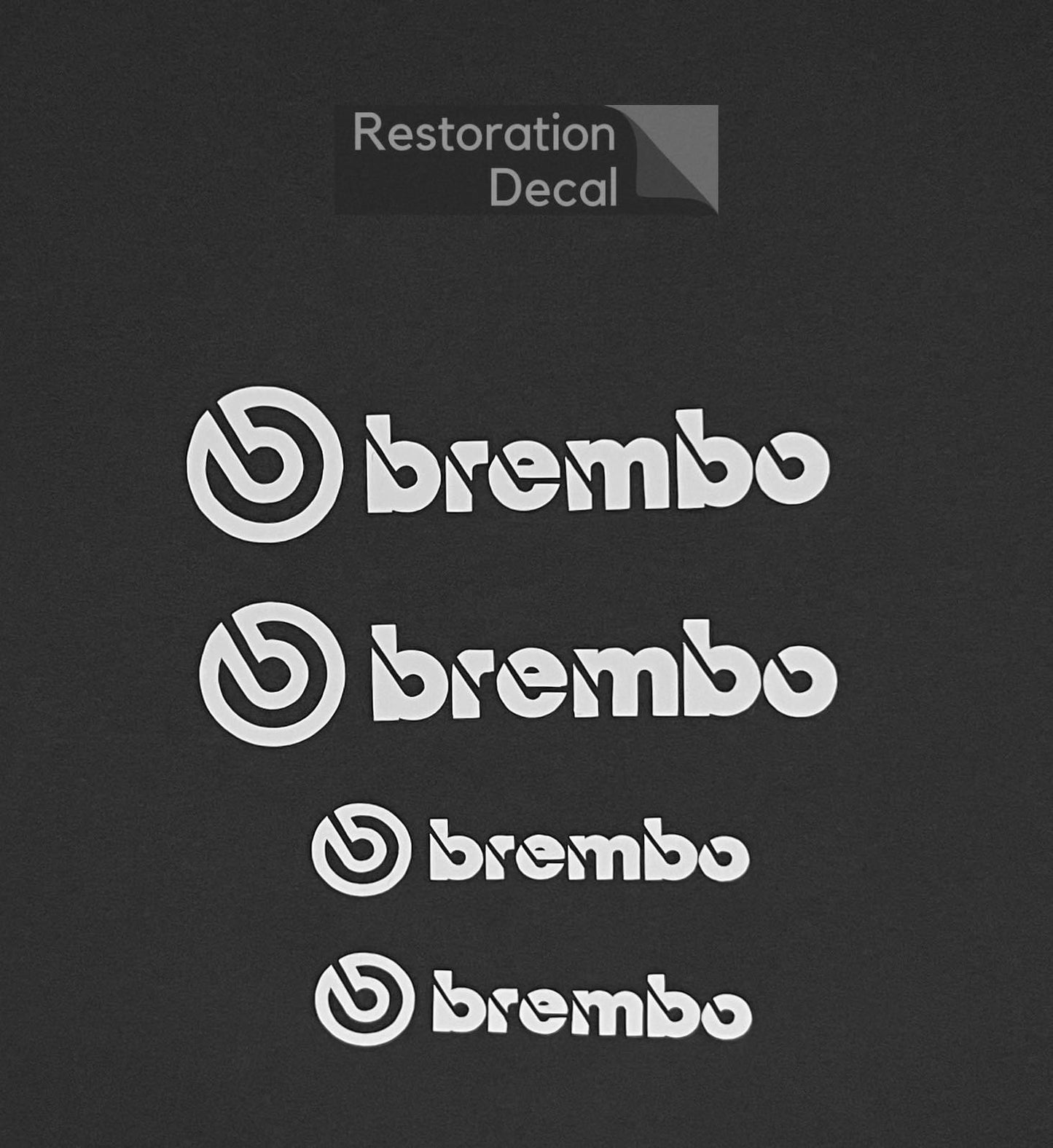 Nissan GTR Front & Rear Brembo Brake Caliper Stickers | White