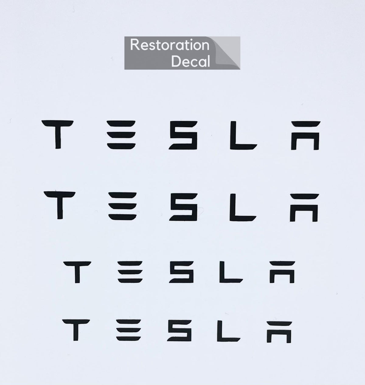 Quality Control Sticker Tesla Tesla Brake Caliper Stickers 3M High Temperature Vinyl – Restoration Decal